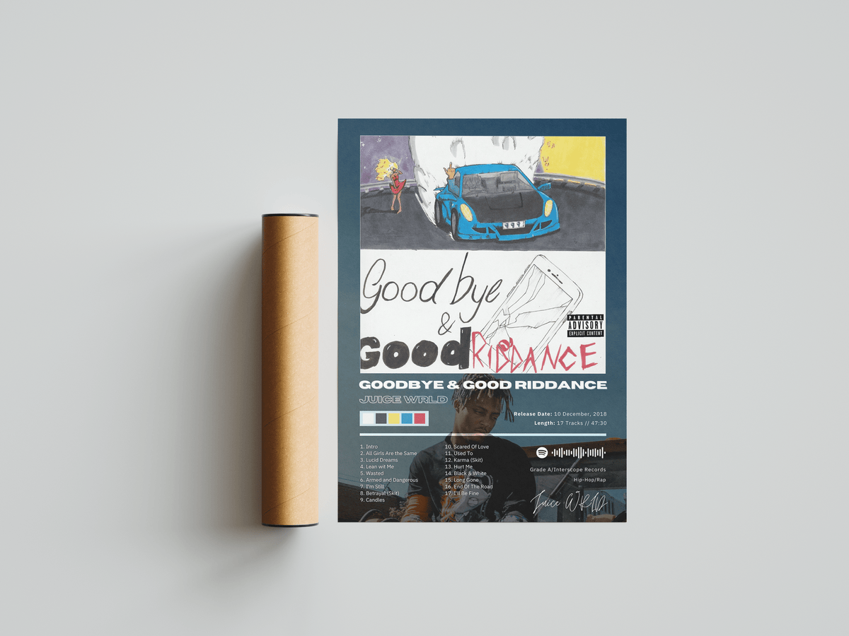 Juice WRLD 'Goodbye & Good Riddance' Album Poster - Posters, Prints & Wall Art | HYPE Posters