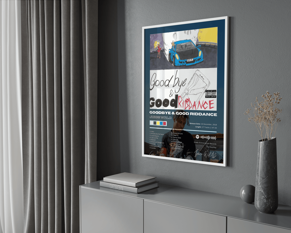 Juice WRLD 'Goodbye & Good Riddance' Album Poster - Posters, Prints & Wall Art | HYPE Posters