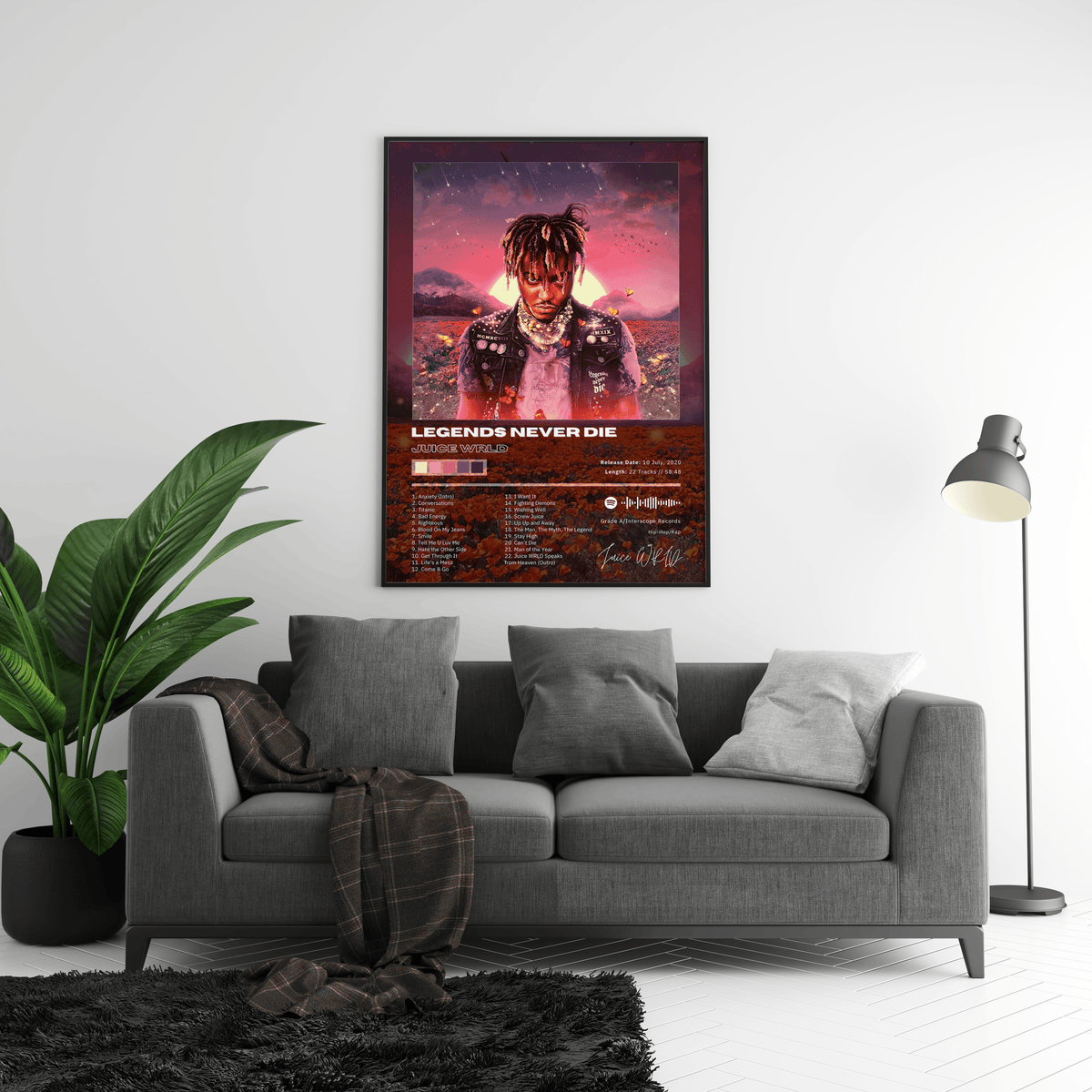 Juice WRLD 'Legends Never Die' Album Poster - Posters, Prints & Wall Art | HYPE Posters