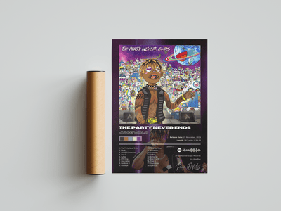 Juice WRLD 'The Party Never Ends' Album Poster - Posters, Prints & Wall Art | HYPE Posters