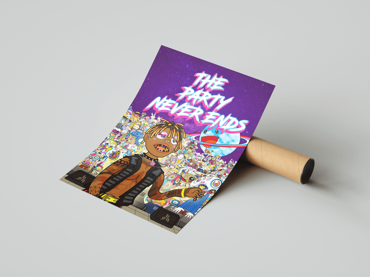 Juice WRLD 'The Party Never Ends' Poster - Posters, Prints & Wall Art | HYPE Posters