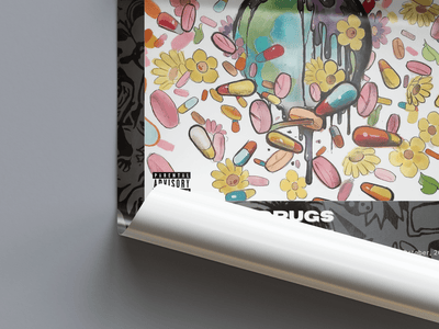 Juice WRLD 'WRLD On Drugs' Album Poster - Posters, Prints & Wall Art | HYPE Posters