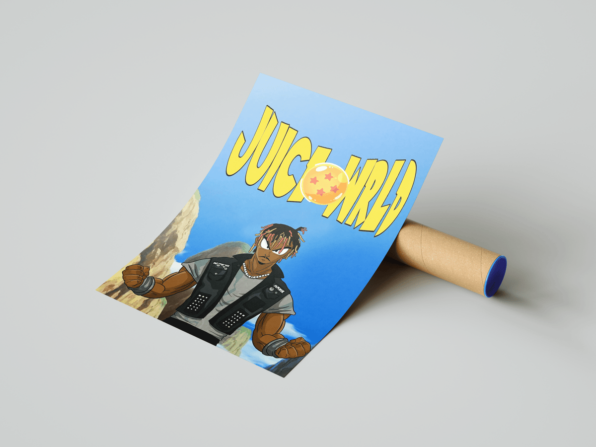Juice WRLD x Dragon Ball Poster - Posters, Prints & Wall Art | HYPE Posters