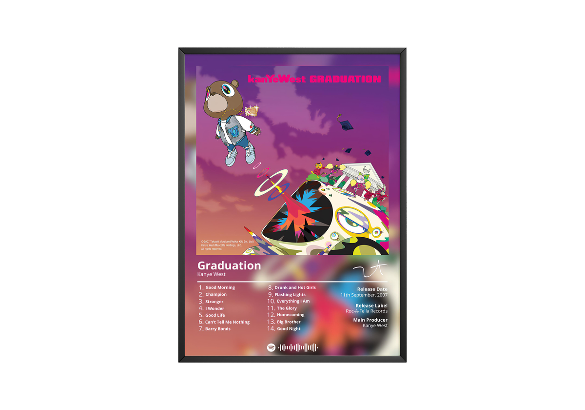 Kanye West 'Graduation' Album Poster - Posters, Prints & Wall Art | HYPE Posters