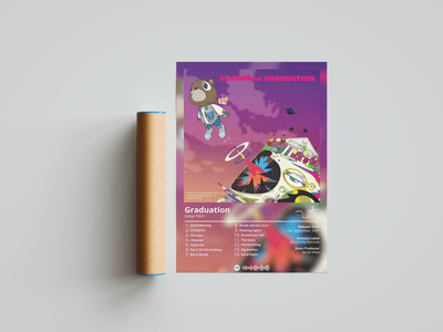 Kanye West 'Graduation' Album Poster - Posters, Prints & Wall Art | HYPE Posters