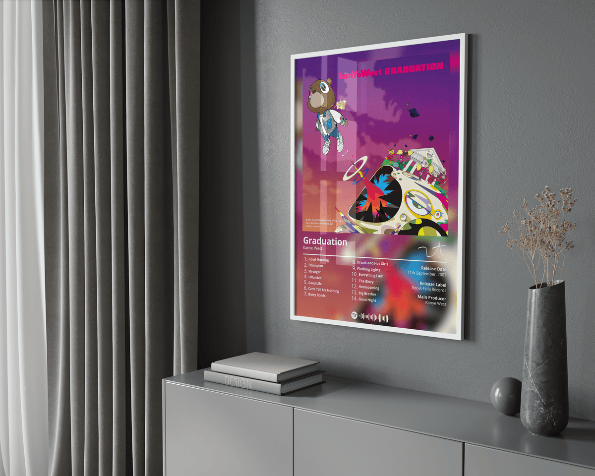 Kanye West 'Graduation' Album Poster - Posters, Prints & Wall Art | HYPE Posters