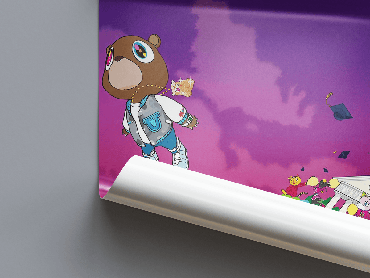 Kanye West 'Graduation' Spotify Poster - Posters, Prints & Wall Art | HYPE Posters