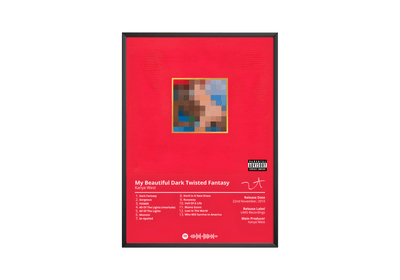 Kanye West 'My Beautiful Dark Twisted Fantasy' Album Poster - Posters, Prints & Wall Art | HYPE Posters