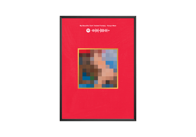 Kanye West 'My Beautiful Dark Twisted Fantasy' Spotify Poster - Posters, Prints & Wall Art | HYPE Posters