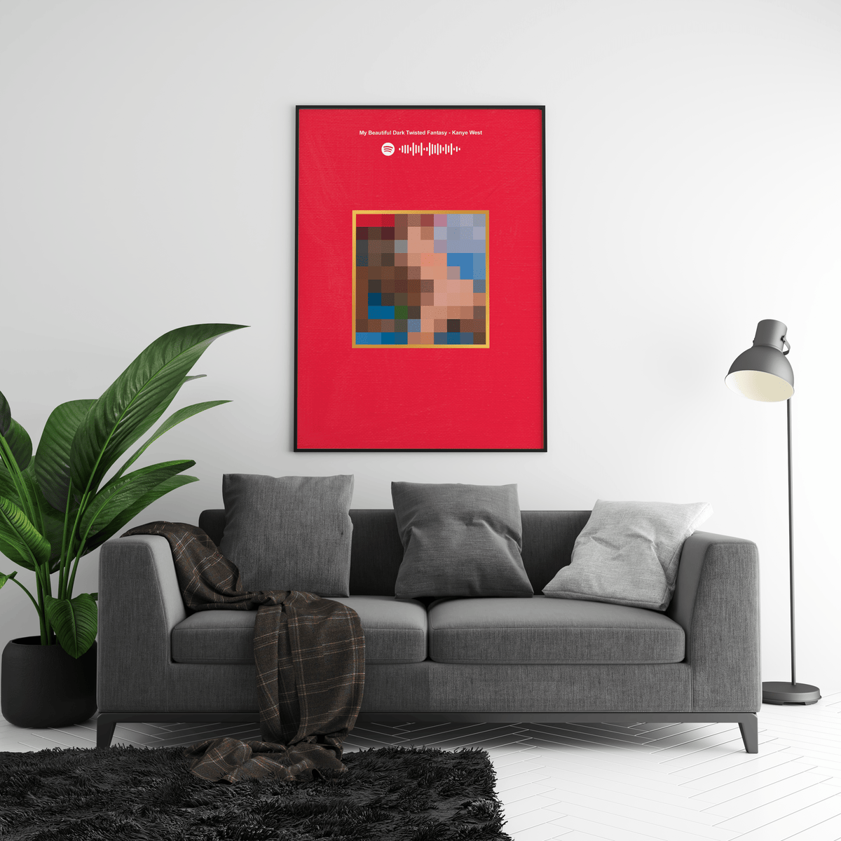 Kanye West 'My Beautiful Dark Twisted Fantasy' Spotify Poster - Posters, Prints & Wall Art | HYPE Posters