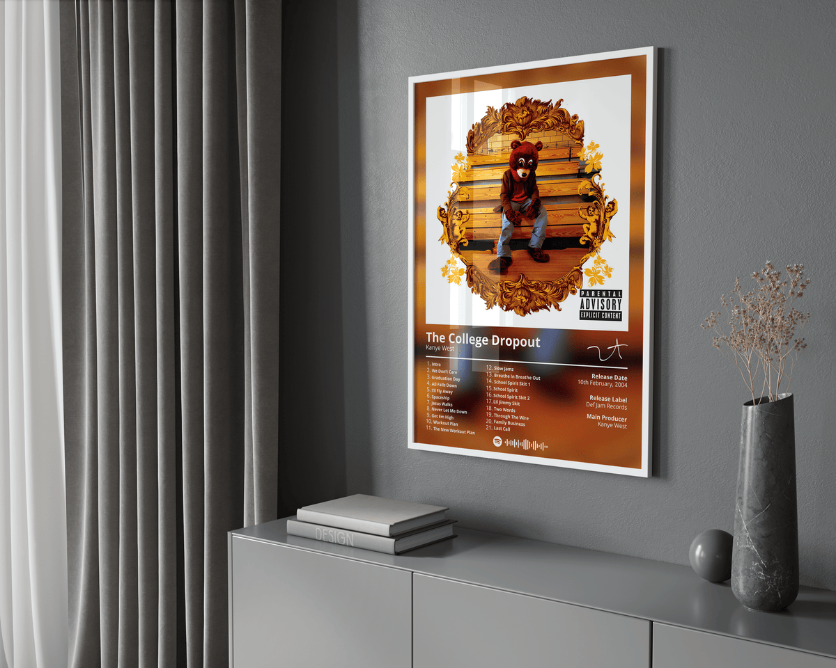 Kanye West 'The College Dropout' Album Poster - Posters, Prints & Wall Art | HYPE Posters