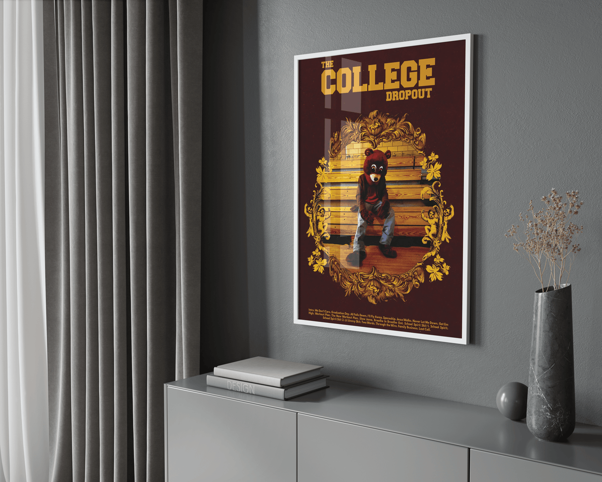 Kanye West 'The College Dropout' V1 Poster - Posters, Prints & Wall Art | HYPE Posters