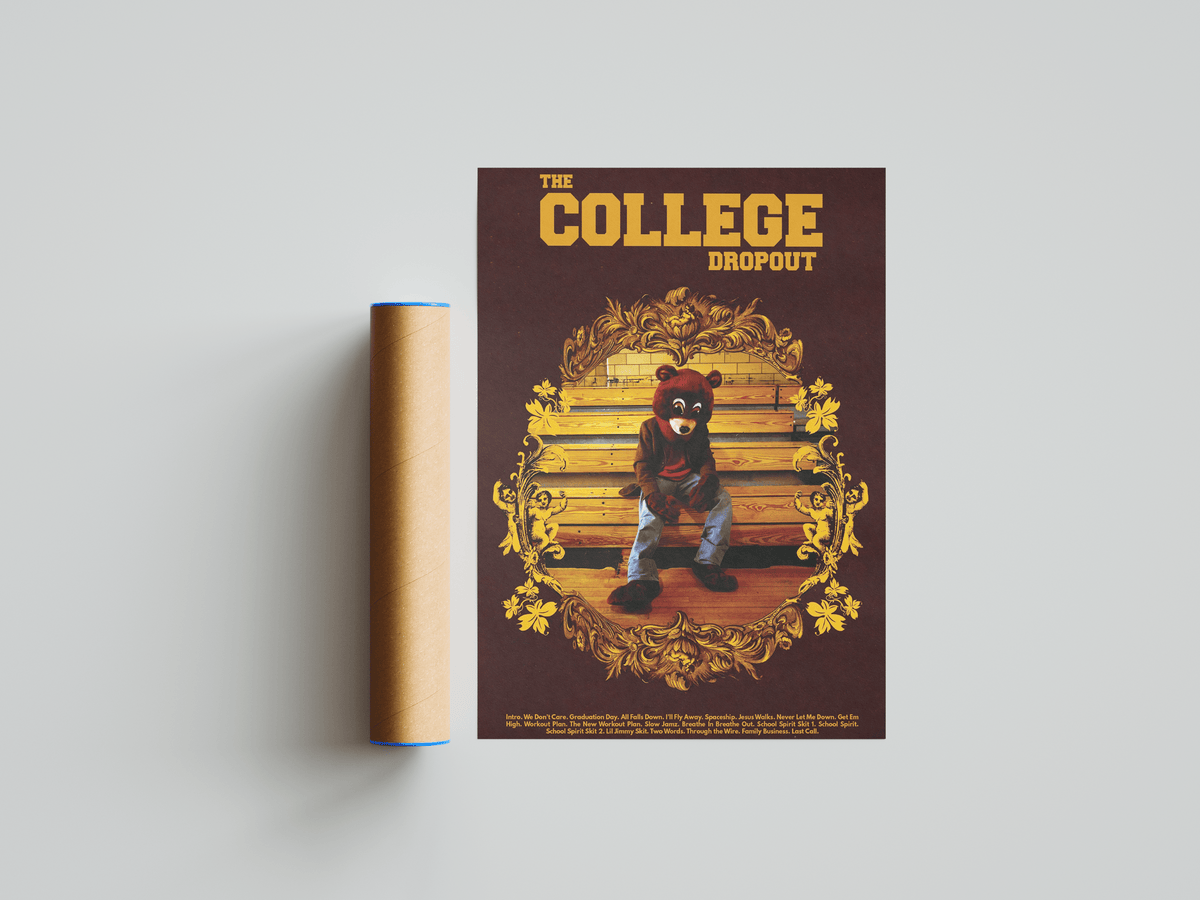 Kanye West 'The College Dropout' V1 Poster - Posters, Prints & Wall Art | HYPE Posters