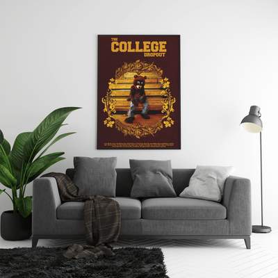 Kanye West 'The College Dropout' V1 Poster - Posters, Prints & Wall Art | HYPE Posters