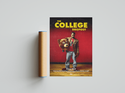 Kanye West 'The College Dropout' V2 Poster - Posters, Prints & Wall Art | HYPE Posters
