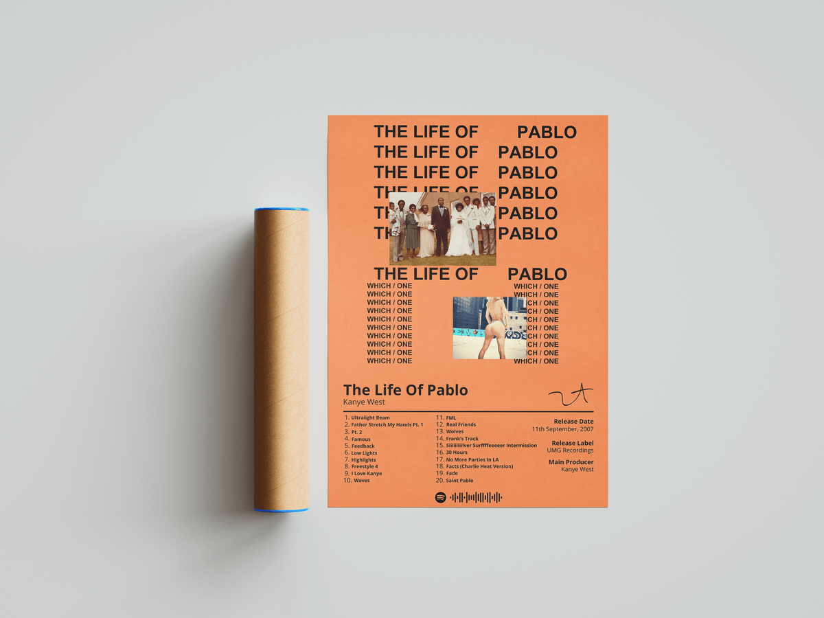 Kanye West 'The Life Of Pablo' Album Poster - Posters, Prints & Wall Art | HYPE Posters