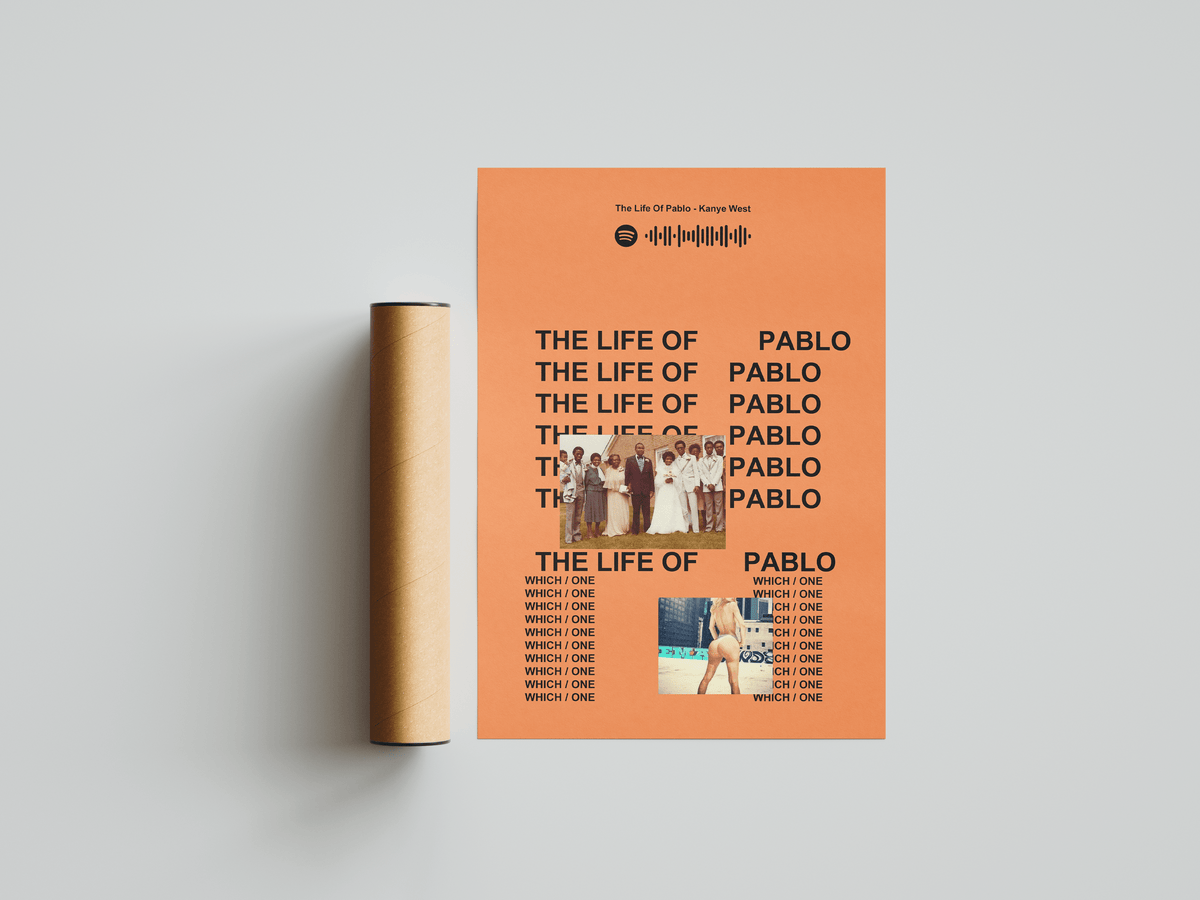 Kanye West 'The Life Of Pablo' Spotify Poster - Posters, Prints & Wall Art | HYPE Posters