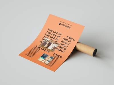 Kanye West 'The Life Of Pablo' Spotify Poster - Posters, Prints & Wall Art | HYPE Posters