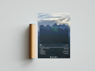Kanye West 'Ye' Album Poster - Posters, Prints & Wall Art | HYPE Posters