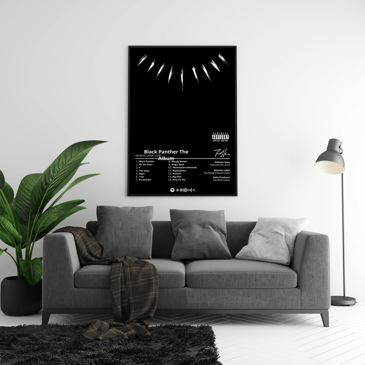 Kendrick Lamar 'Black Panther' Album Poster - Posters, Prints & Wall Art | HYPE Posters