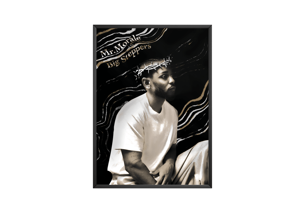 Kendrick Lamar 'Mr Morale & The Big Steppers' B&W Poster - Posters, Prints & Wall Art | HYPE Posters