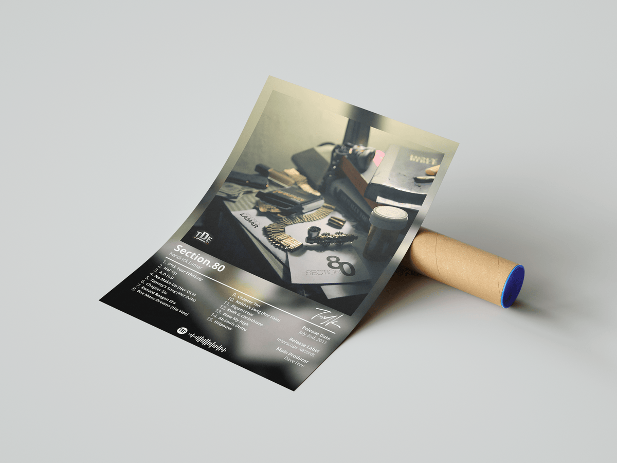 Kendrick Lamar - "Section 80" Album Poster - Posters, Prints & Wall Art | HYPE Posters