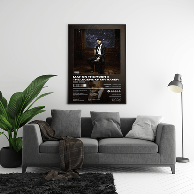 Kid Cudi 'Man On The Moon II: The Legend of Mr. Rager' Album Poster - Posters, Prints & Wall Art | HYPE Posters