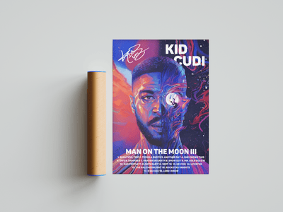 Kid Cudi - "Man On The Moon III" Signature Poster - Posters, Prints & Wall Art | HYPE Posters