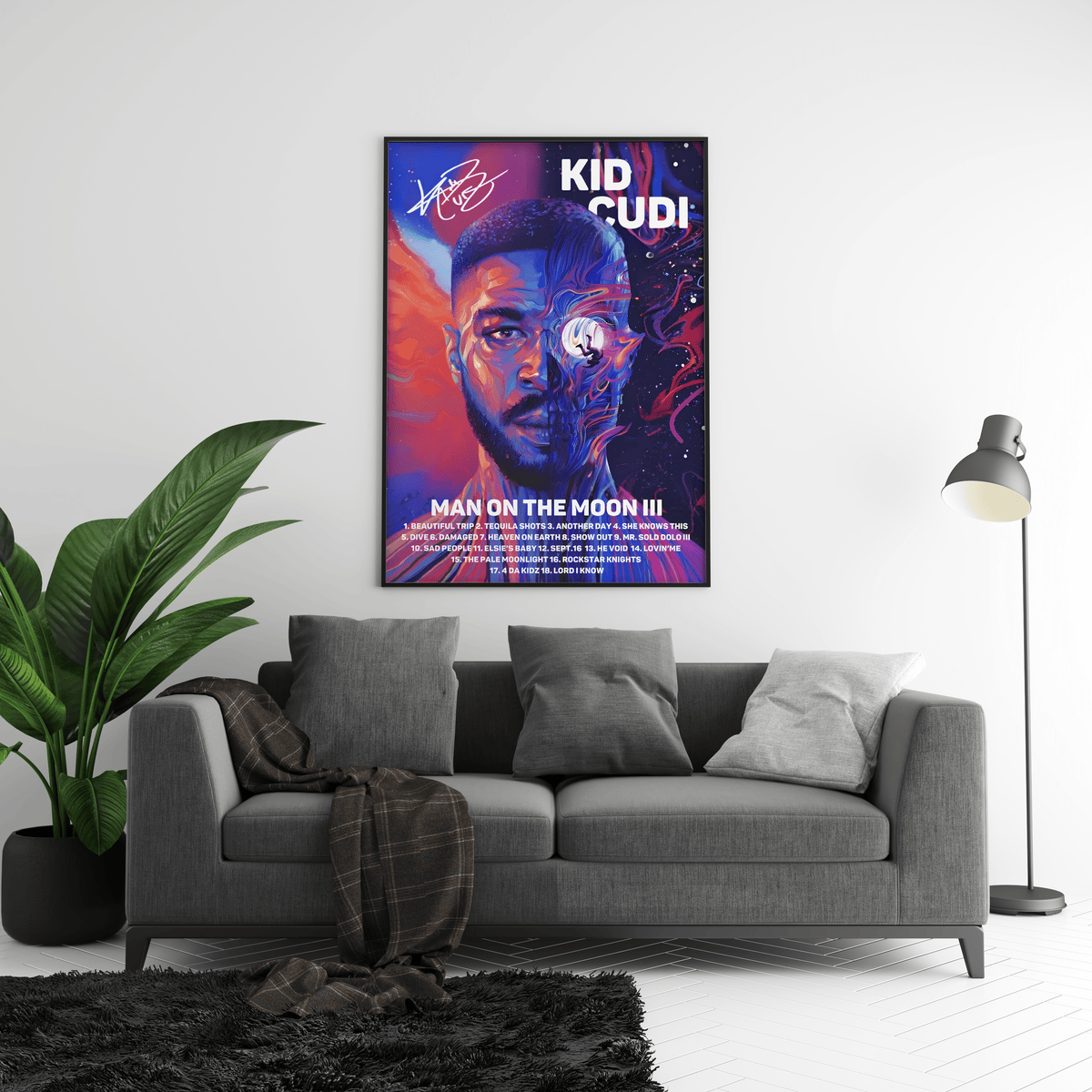Kid Cudi - "Man On The Moon III" Signature Poster - Posters, Prints & Wall Art | HYPE Posters