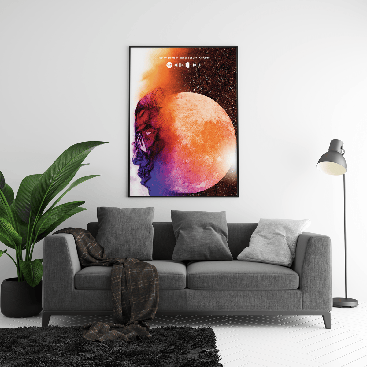 Kid Cudi 'Man On The Moon: The End Of Day' Spotify Poster - Posters, Prints & Wall Art | HYPE Posters