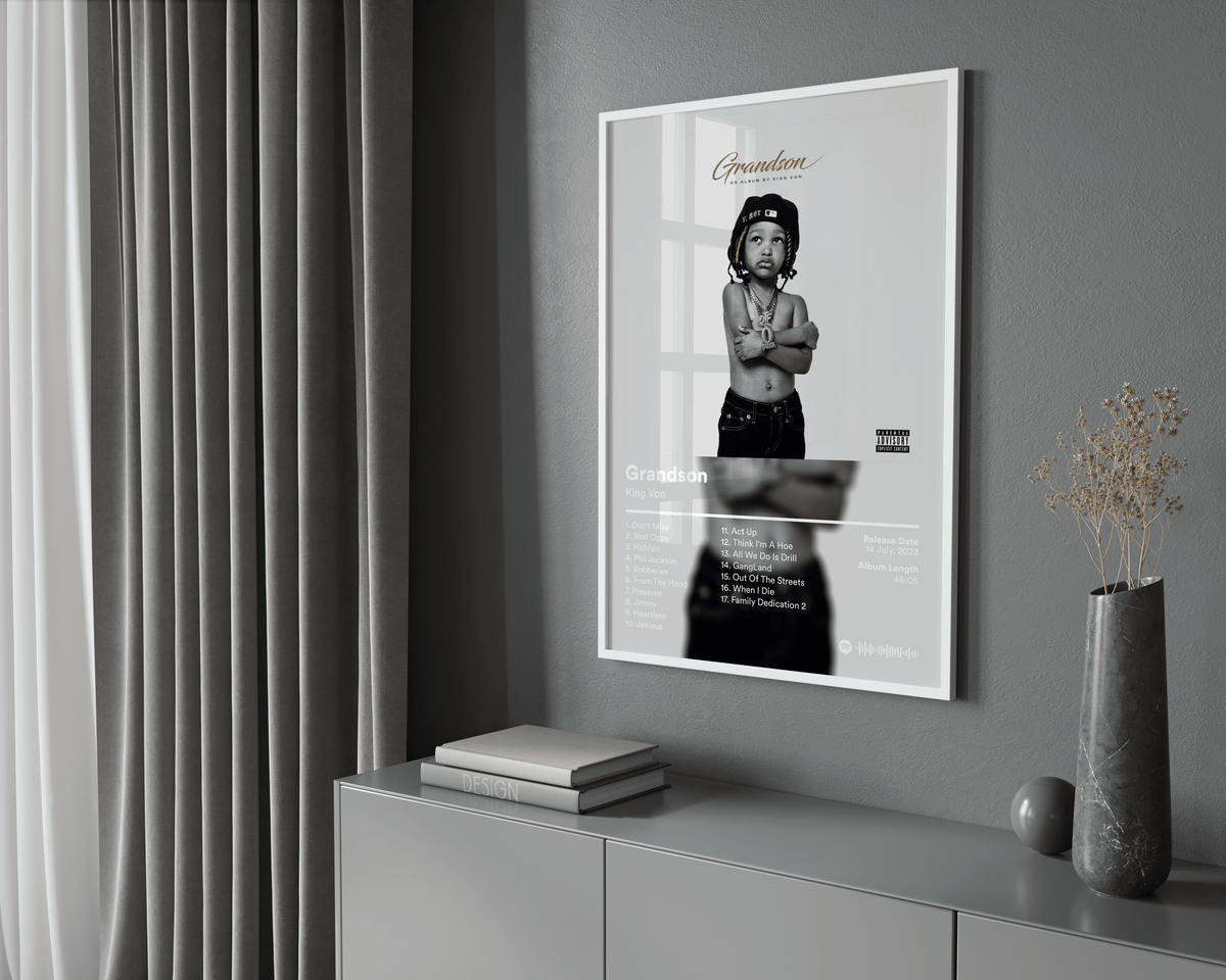 King Von 'Grandson' Album Poster - Posters, Prints & Wall Art | HYPE Posters