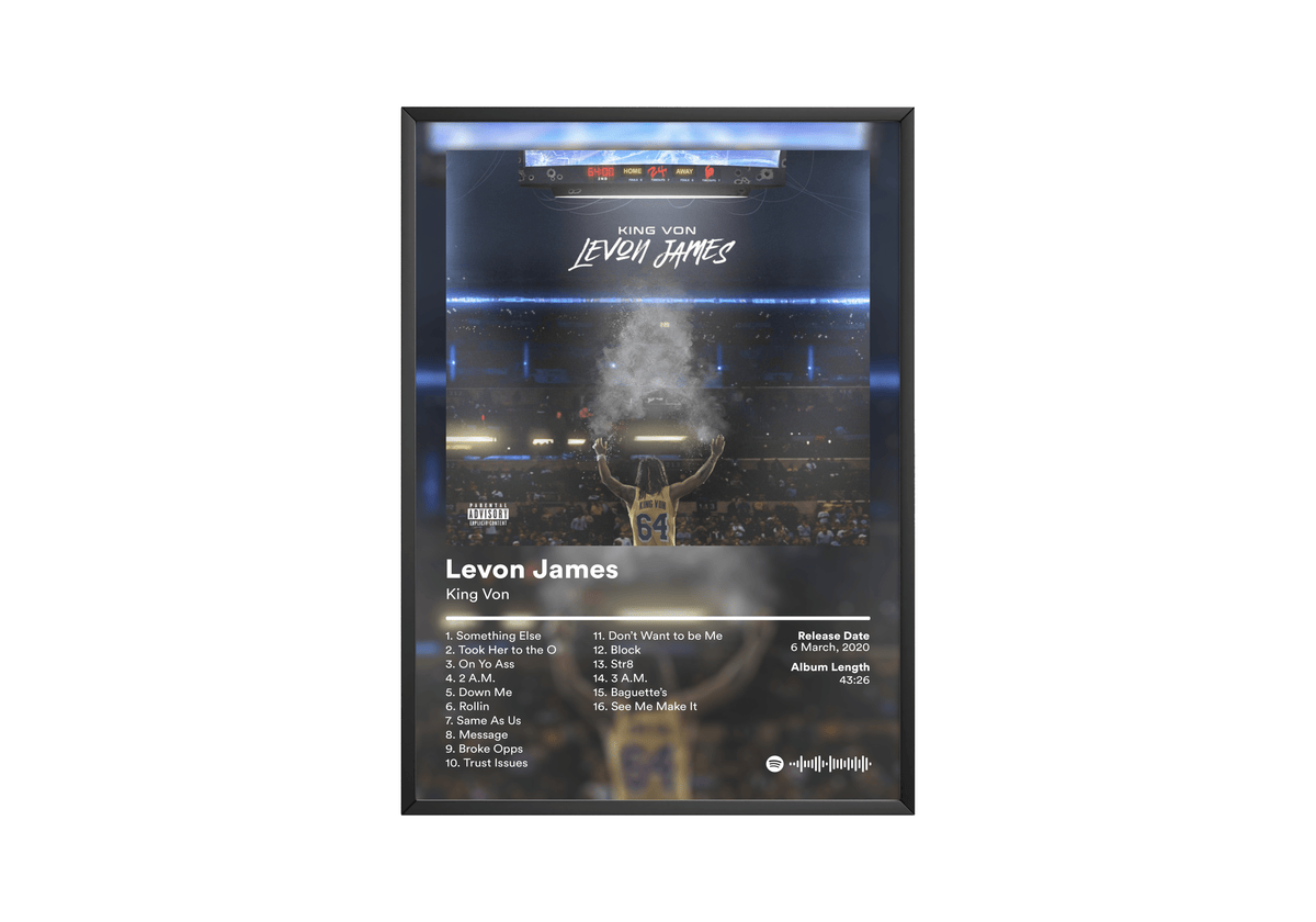 King Von 'Levon James' Album Poster - Posters, Prints & Wall Art | HYPE Posters