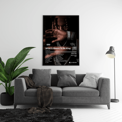 King Von 'What It Means To Be King' Album Poster - Posters, Prints & Wall Art | HYPE Posters