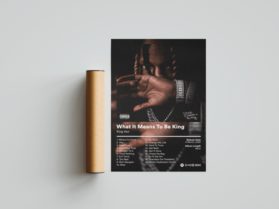 King Von 'What It Means To Be King' Album Poster - Posters, Prints & Wall Art | HYPE Posters