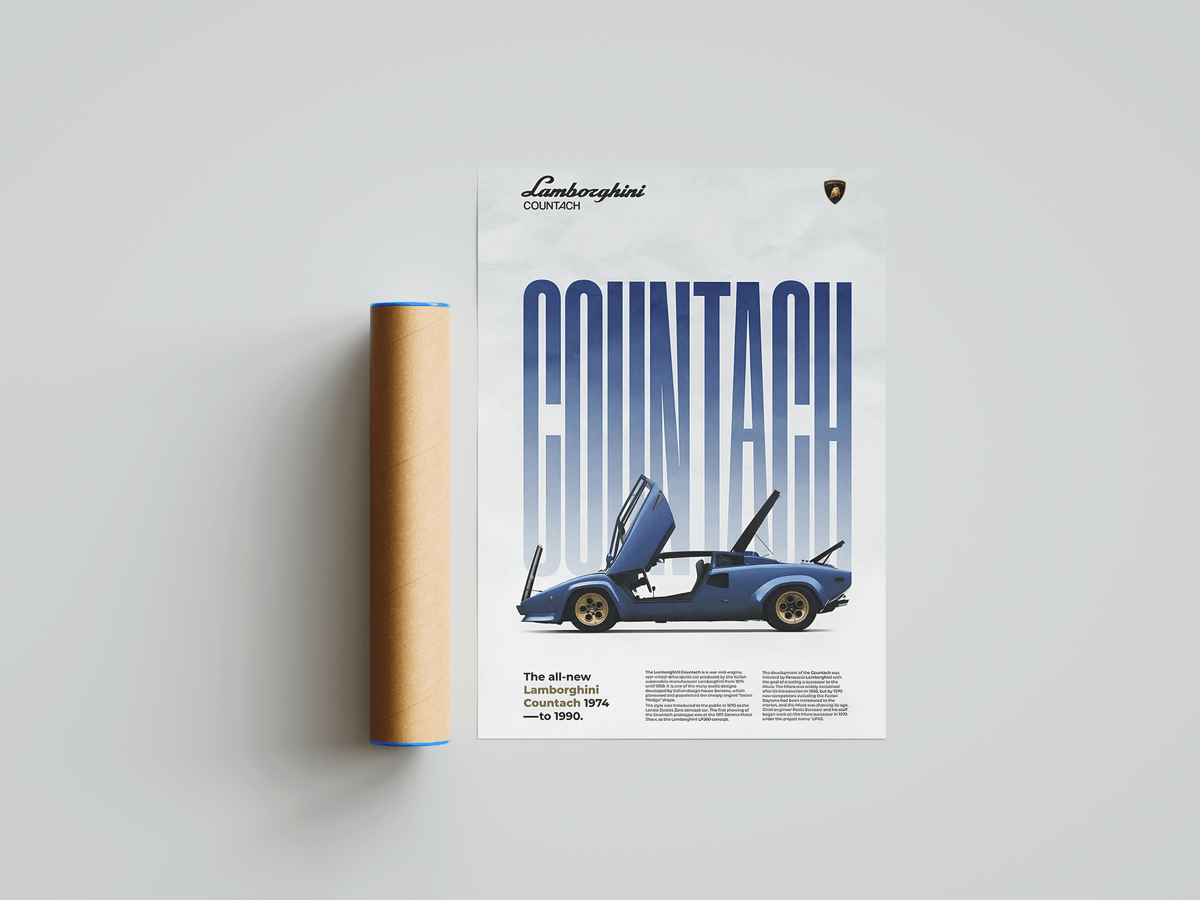 Lamborghini Countach Classic Series Poster - Posters, Prints & Wall Art | HYPE Posters