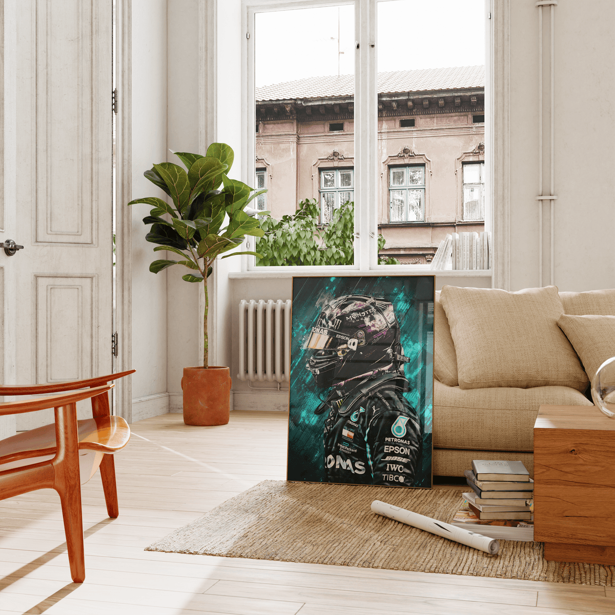 Lewis Hamilton Painting Poster - Posters, Prints & Wall Art | HYPE Posters