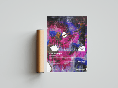 Lil Uzi Vert 'Luv Is Rage' Album Poster - Posters, Prints & Wall Art | HYPE Posters