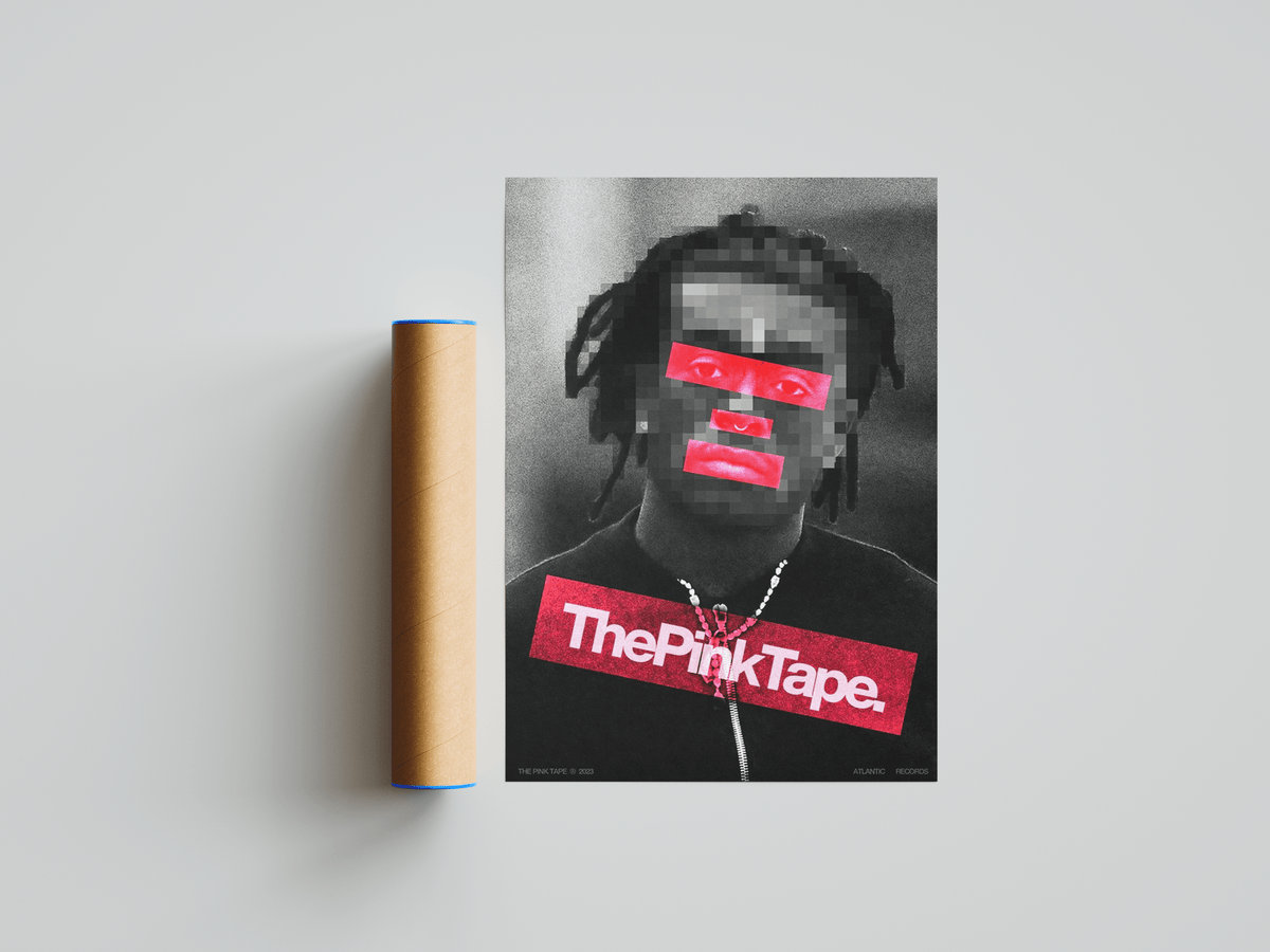 Lil Uzi Vert 'Red Pink Tapes' Poster - Posters, Prints & Wall Art | HYPE Posters