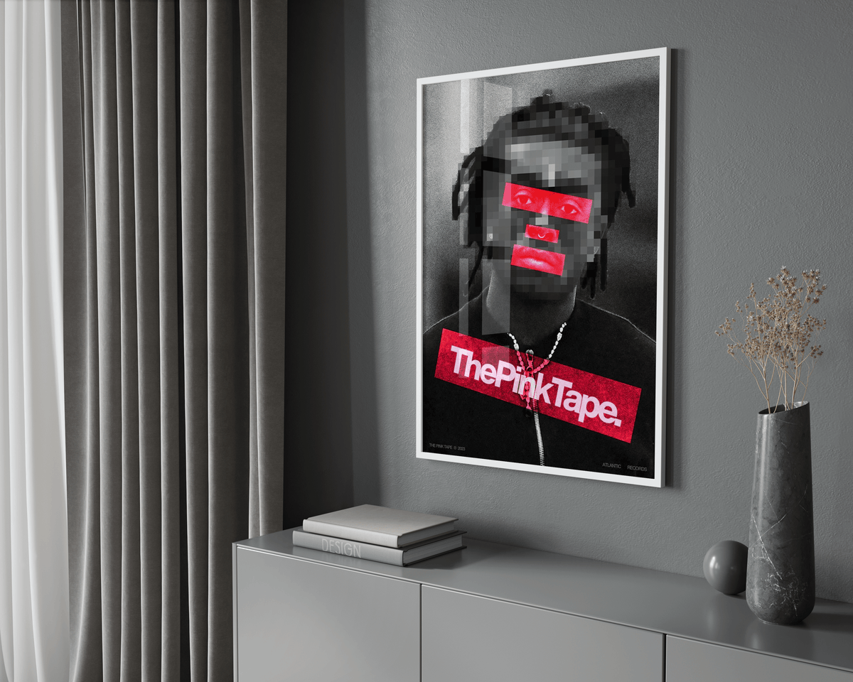 Lil Uzi Vert 'Red Pink Tapes' Poster - Posters, Prints & Wall Art | HYPE Posters