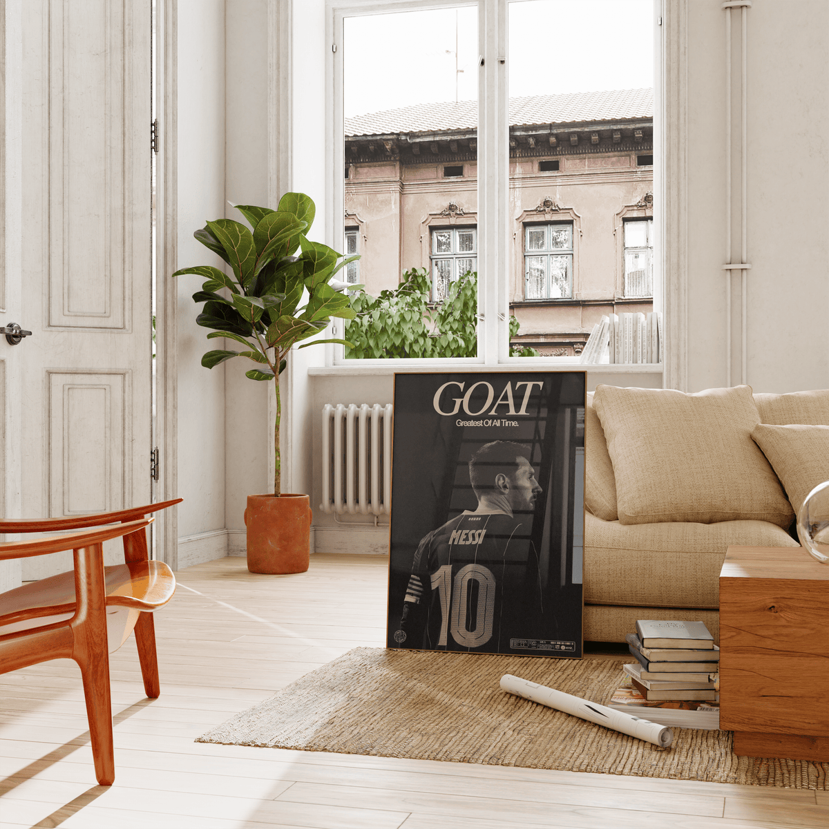 Lionel Messi 'GOAT' Poster - Posters, Prints & Wall Art | HYPE Posters