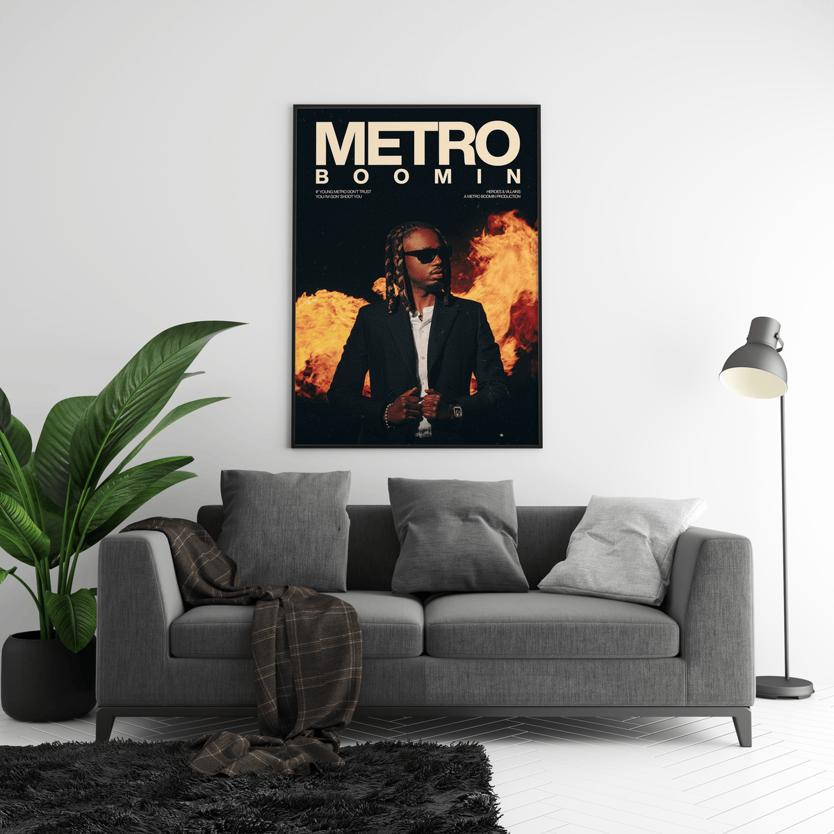 Metro Boomin 'Heroes & Villains' Poster - Posters, Prints & Wall Art | HYPE Posters