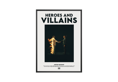 Metro Boomin 'Heroes & Villains' V2 Poster - Posters, Prints & Wall Art | HYPE Posters