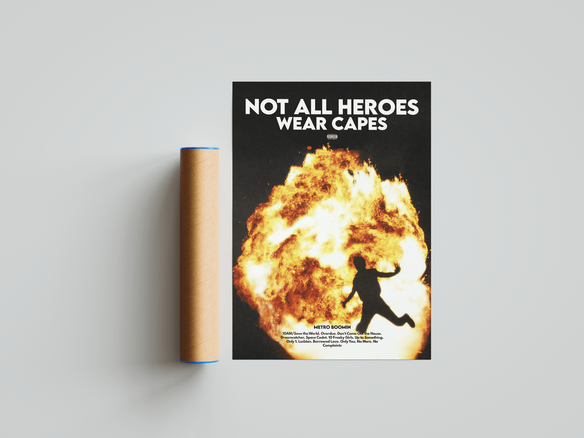Metro Boomin 'Not All Heroes Wear Capes' Poster - Posters, Prints & Wall Art | HYPE Posters