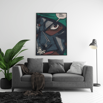 MF Doom 'All Caps' Poster - Posters, Prints & Wall Art | HYPE Posters