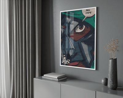 MF Doom 'All Caps' Poster - Posters, Prints & Wall Art | HYPE Posters