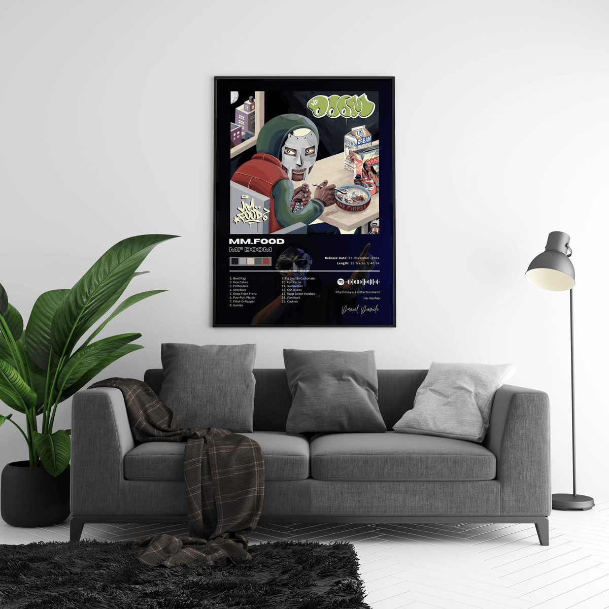 MF DOOM 'Mm..Food' Album Poster - Posters, Prints & Wall Art | HYPE Posters