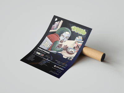 MF DOOM 'Mm..Food' Album Poster - Posters, Prints & Wall Art | HYPE Posters