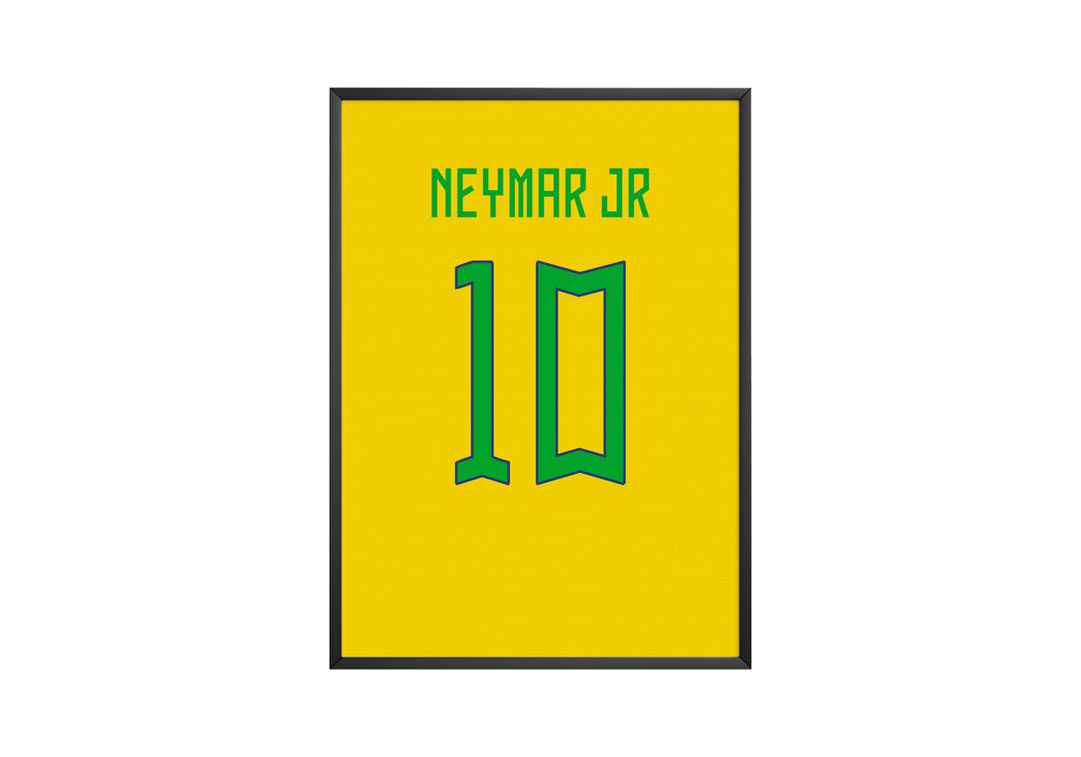 Neymar Jr Brazil Jersey - Posters, Prints & Wall Art | HYPE Posters