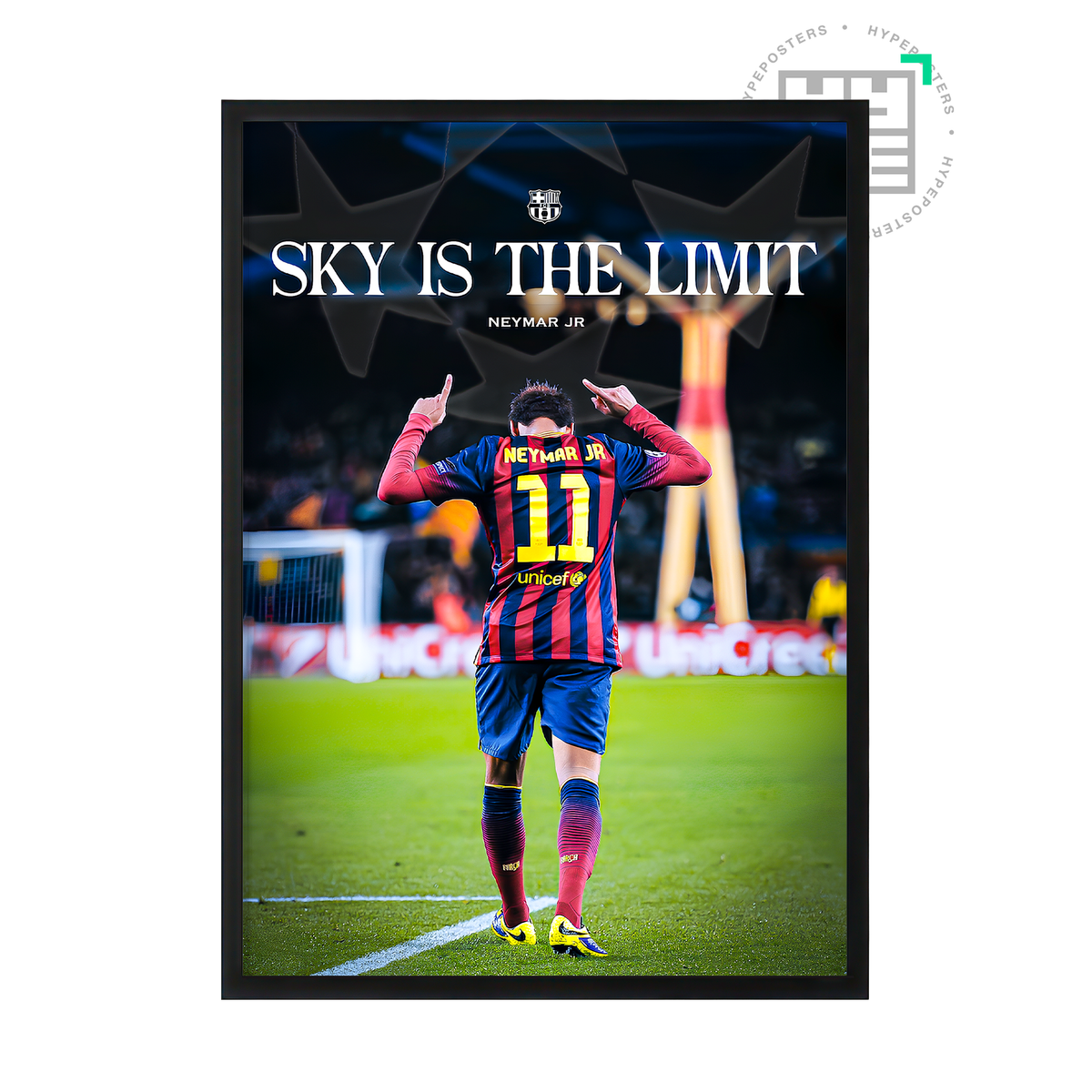 Neymar Jr 'Sky Is The Limit' Poster - Posters, Prints & Wall Art | HYPE Posters