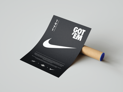 Nike Origins Black Poster - Posters, Prints & Wall Art | HYPE Posters